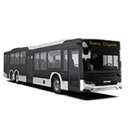 wit/zwart Scania Citywide, city bus